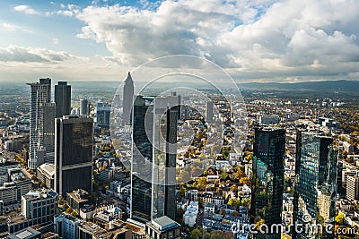 Frankfurt germany skyline Stock Photo