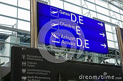 Frankfurt am Main airport Editorial Stock Photo