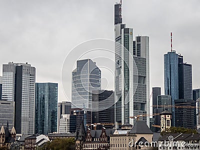 Frankfurt Main downtown Editorial Stock Photo