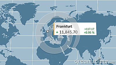 Frankfurt main European stock market index profit grows, world ecomony value Stock Photo