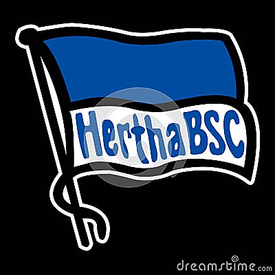 Frankfurt am Main, Germany - 10.23.2022 Logo of German football club Hertha. Vector image. Vector Illustration