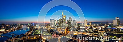 Frankfurt Main Skyline Architecture Stock Photo