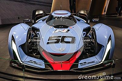 FRANKFURT - SEPT 2015: Hyundai N 2025 Vision Gran Turismo Concep Editorial Stock Photo