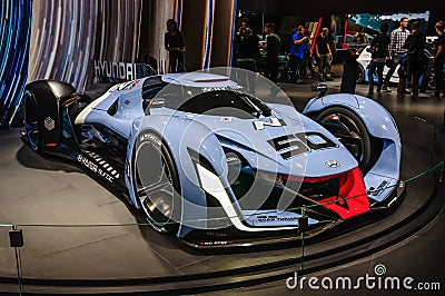 FRANKFURT - SEPT 2015: Hyundai N 2025 Vision Gran Turismo Concept Editorial Stock Photo