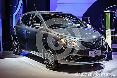 FRANKFURT - SEPT 2015: Lancia Ypsilon presented at IAA Internati Editorial Stock Photo