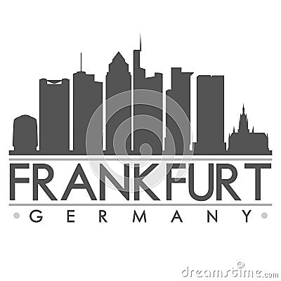 Frankfurt Silhouette Design City Vector Art Vector Illustration