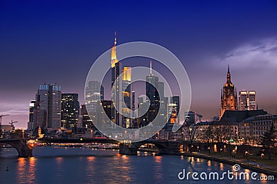 Frankfurt Skyline, Germany Stock Photo
