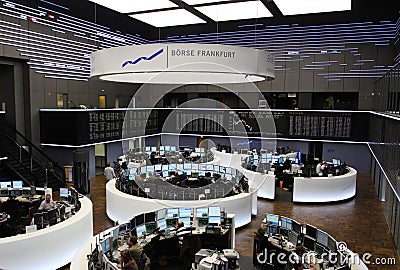 Frankfurt Stock Exchange Editorial Stock Photo