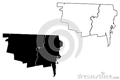 Franklin County, Commonwealth of Massachusetts U.S. county, United States of America, USA, U.S., US map vector illustration, Vector Illustration