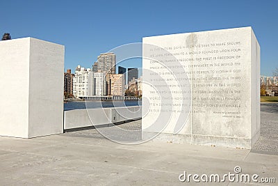 Franklin D. Roosevelt Four Freedoms Park Editorial Stock Photo