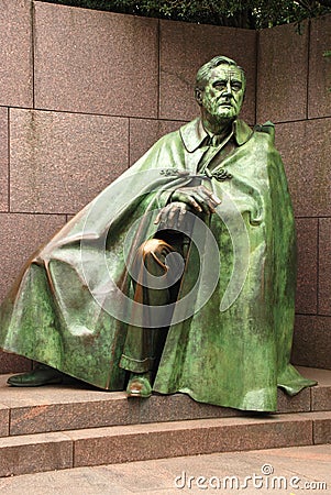 Franklin D. Roosevelt Memorial Sculpture Editorial Stock Photo