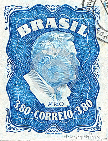 Franklin Roosevelt printed by Brazil Editorial Stock Photo