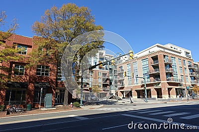 Franklin Street in Downtown Chapel Hill, NC Editorial Stock Photo