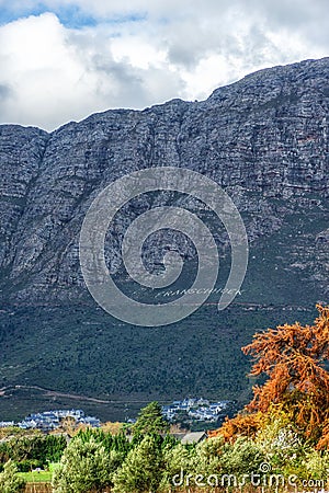 Franschhoek wineland area, South Africa Stock Photo