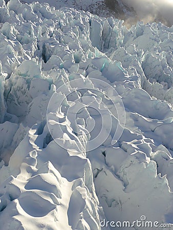 Franz Josef Glacier Ice Field Stock Photo