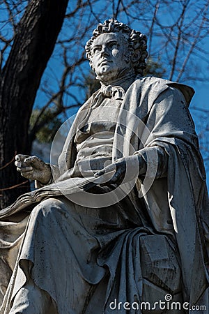 Franz Schubert monument inside Stadtpark, Vienna Stock Photo