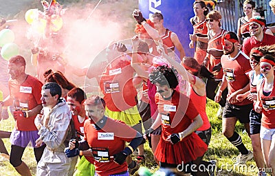 Frappadingue race, crazy group Editorial Stock Photo