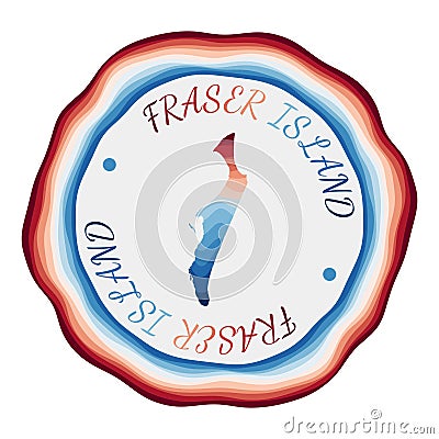 Fraser Island badge. Vector Illustration