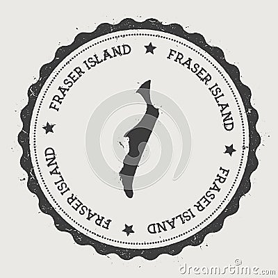 Fraser Island sticker. Vector Illustration