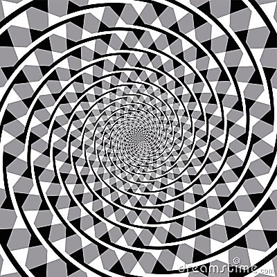 Fraser spiral optical illusion Vector Illustration