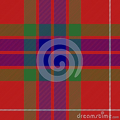 Fraser tartan plaid. Pattern Scottish cage Vector Illustration