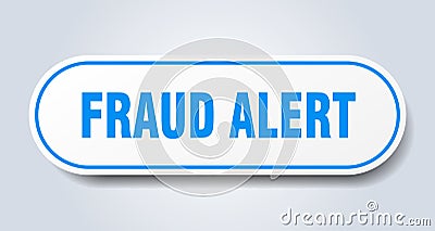 fraud alert sticker. Vector Illustration