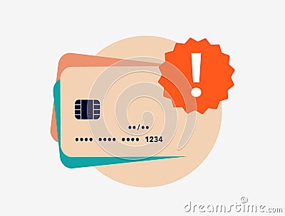 Fraud Detection icon. Guard against bank card fraud and unauthorized transactions. Enhance payment security to prevent Vector Illustration