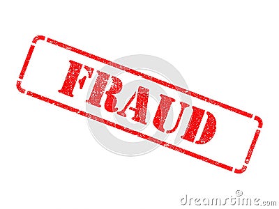 Fraud - Inscription on Red Rubber Stamp. Stock Photo