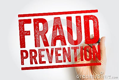 Fraud Prevention is the implementation of a strategy to detect fraudulent transactions or banking actions and prevent these Stock Photo