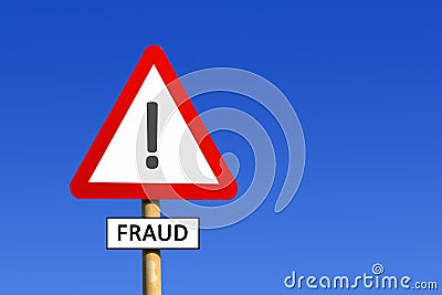 Fraud Warning Stock Photo