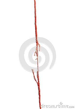 Frayed Rope about to Break Stock Photo