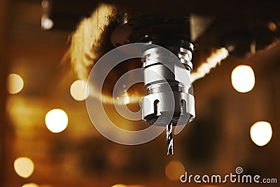 Frazier in cnc router, close up shot. Computer numerical control machine. Stock Photo