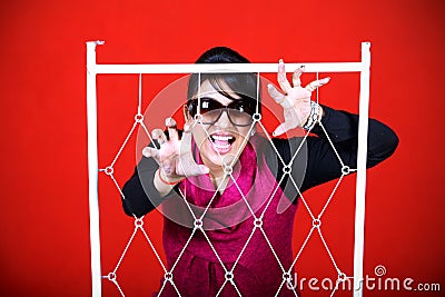 Freak girl Stock Photo