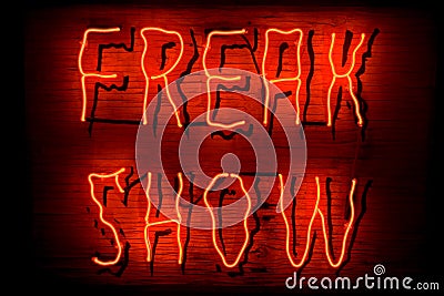 Freak Show neon sign Stock Photo