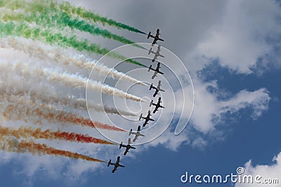 Frecce Tricolori air acrobatics team Editorial Stock Photo