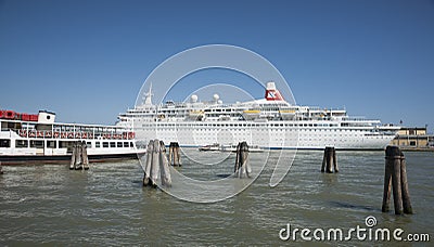 Fred Olsen cruise liner in Venice. Editorial Stock Photo