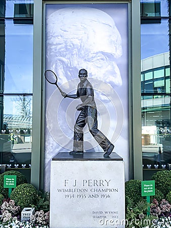 Fred Perry statue Editorial Stock Photo