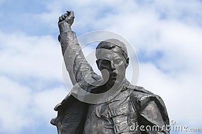 Freddie Mercury, a fragment of the monument Editorial Stock Photo
