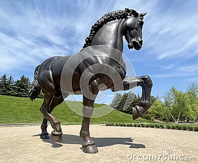 DaVinci’s 24 foot horse gorgeous Editorial Stock Photo