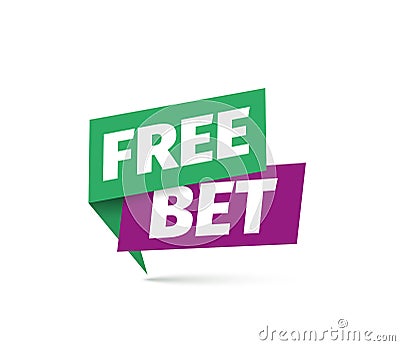 Free bet vector icon. Isolated sticker for gamble or sport betting. Vector Illustration