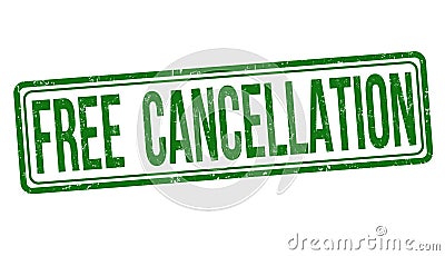 Free cancellation grunge rubber stamp Vector Illustration