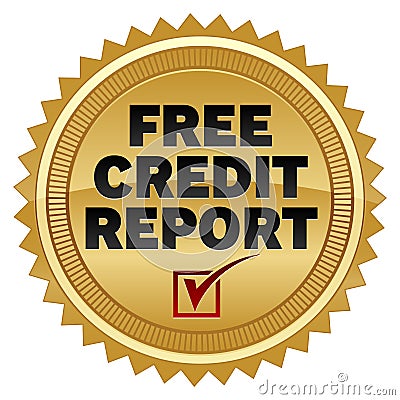 Free Credit Report Vector Illustration