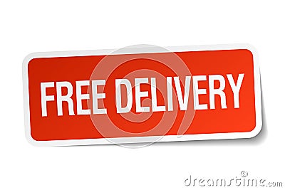 free delivery sticker Vector Illustration