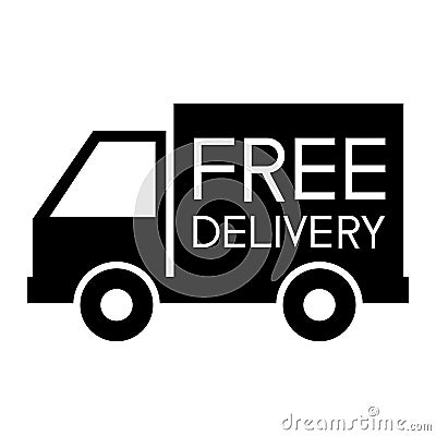 Free delivery support icon on white background Vector Illustration