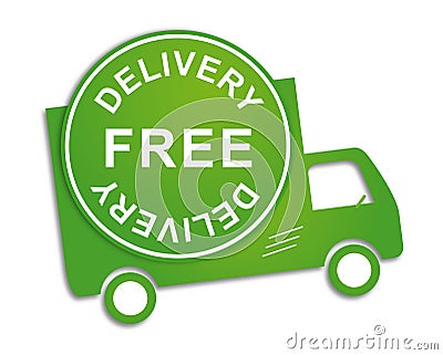 Free delivery truck Vector Illustration