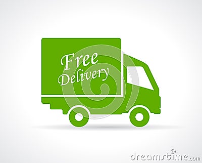 Free delivery truck icon Vector Illustration