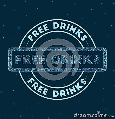 Free drinks. Vector Illustration