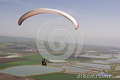 Free fall parachute Stock Photo