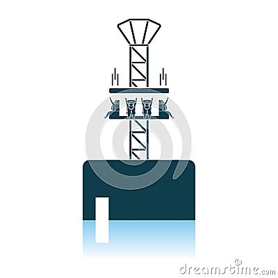 Free-fall Ride Icon Vector Illustration