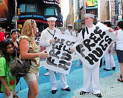 Free Hugs. Editorial Stock Photo